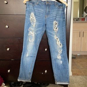 Distressed jeans